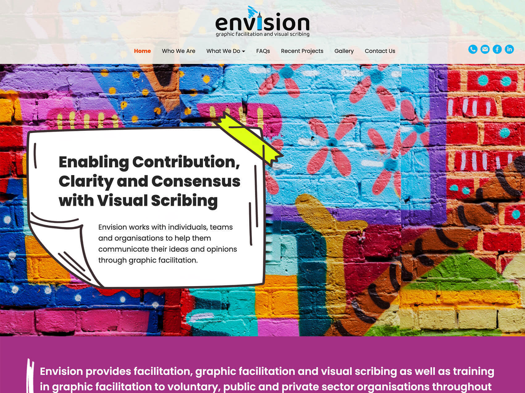 Envision Website Page From Itseeze Leeds